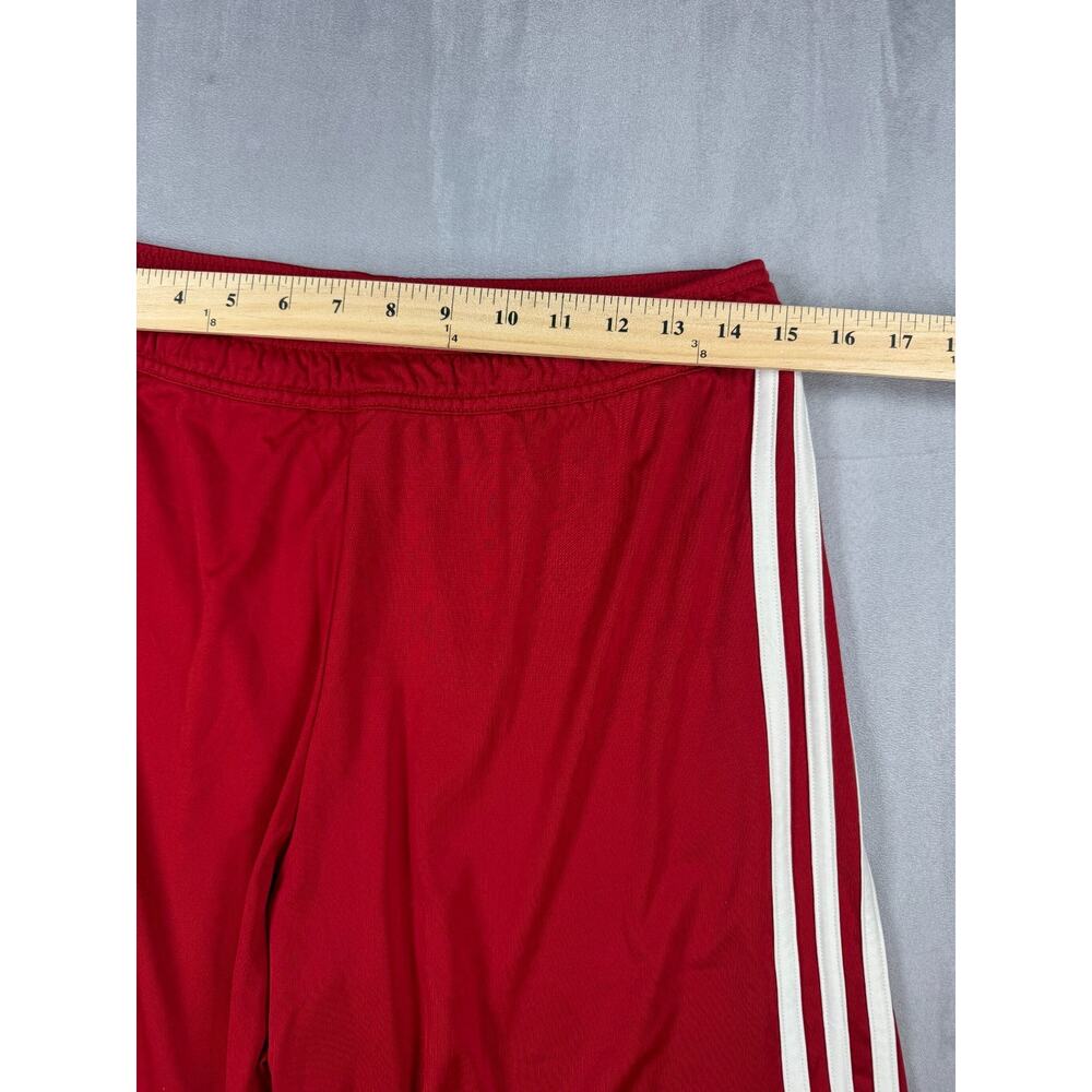 Adidas Embroidered Climalite Men's Shorts L Red 3-Stripe Athletic Gym 7” Inseam - Picture 9 of 11